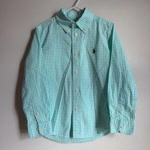 Ralph Lauren Aqua Checkered Shirt
